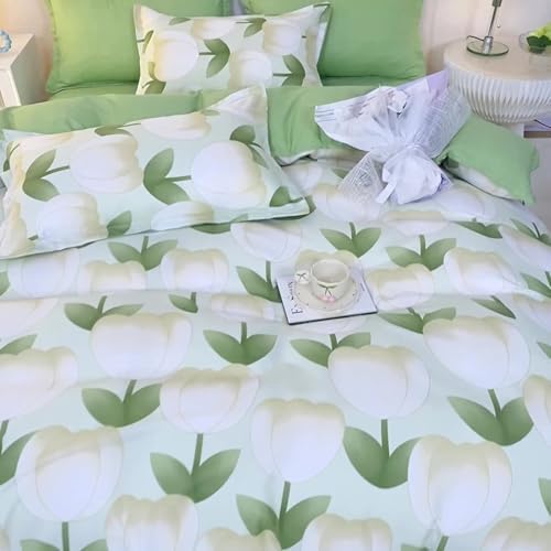 Floral Duvet Cover Full Size Set Lightweight Soft Aesthetic Floral