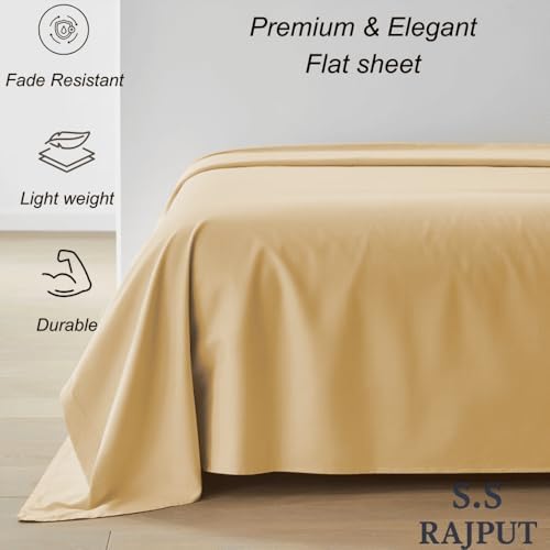 SS Rajput Premium 100% Egyptian Cotton Flat Sheet – 600 TC Luxury