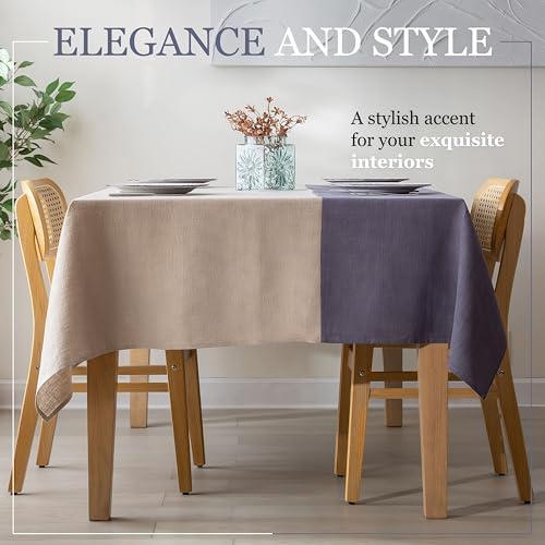 Linen Table Cloth for Rectangle Table 60x120 in - 100% Flax Fabric