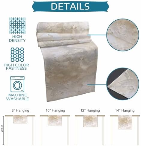 Beige Table Runner and Placemats for Dining Table,Burlap Coffee Table