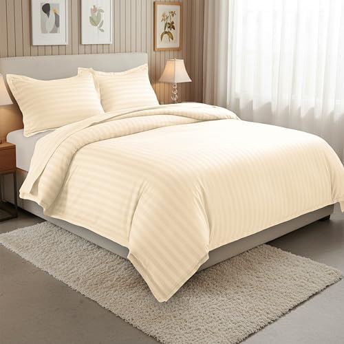 Elegant Comfort Luxury 2-Piece Striped Duvet Cover Set! - 1500 Premier