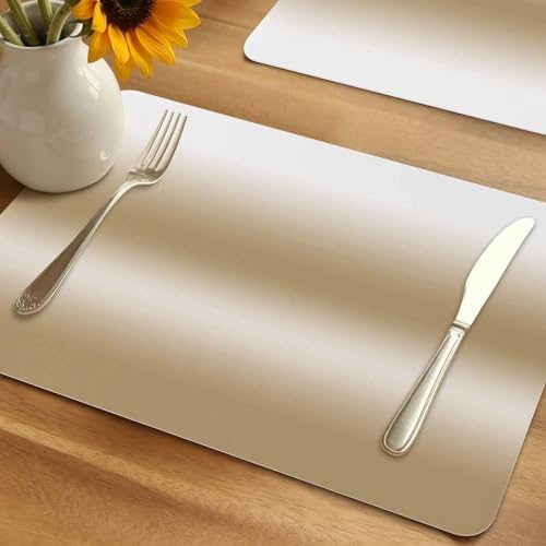 Placemats Set of 6 Vintage Brown Gradient Heat-Proof Water-Proof