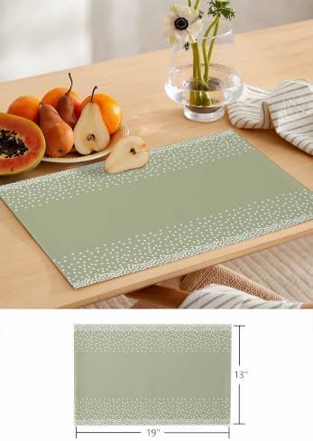 Speckled Grain Table Runner and Placemats Set of 6 Gradient Fade Soft