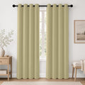 2-Panel Cream Room Darkening Curtains 84" Length for Bedroom