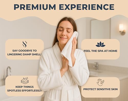 Hand Towels for Bathroom [12 Pack] 16x28, 100% Cotton, Ultra Soft Hand