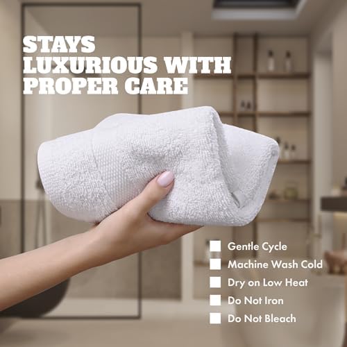 White Classic Wealuxe Multi Washcloths 48 Pack - 600 GSM 100%