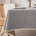 Cotton Linen Fabric Tablecloth Rectangle, Dark Grey