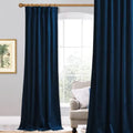 StangH 120 inches Long Navy Blue Velvet Curtains for High Ceiling 1