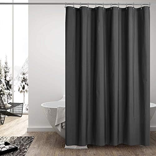 N&Y HOME Ultimate Waterproof Fabric Shower Curtain or Liner Dark Gray
