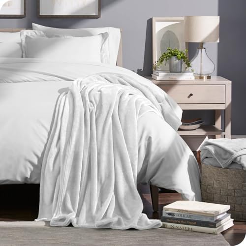 Reversible Lightweight Micro Plush Flannel Fleece Throw Blanket King