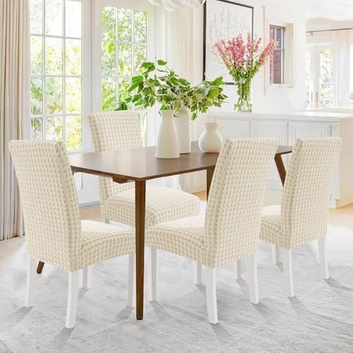 MAXIJIN Dining Chair Covers Set of 2, Stretch Kitchen Chair Covers for