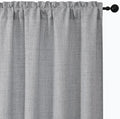 Aiyufeng Grey Curtains for Bedroom 63 Inch Length 2 Panels Set,Faux