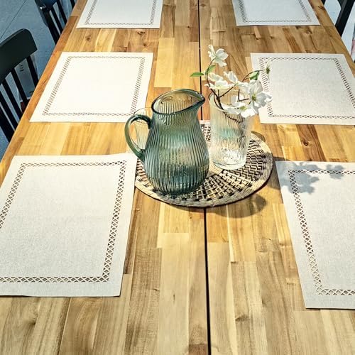 Placemats Set of 4, Set of 6 for Dining Table, Placemats with Hollow