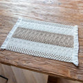 Rectangular Placemat Set of 4, Cotton Linen Place Mats Heat Resistant