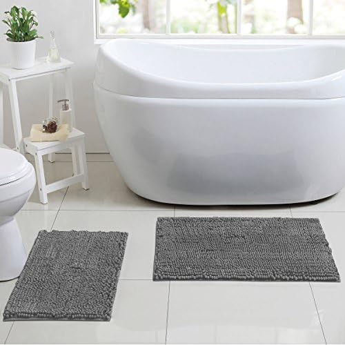 Sweet Home Collection Bath Set 2 Piece Butter Chenille Noodle Soft