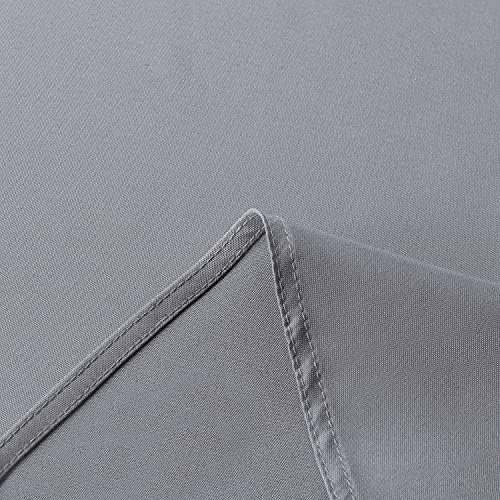 sancua Square Tablecloth, 70 x 70 Inch Table Cloth, Light Grey