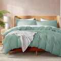 Nestl California King Duvet Cover Set with Comforter Insert - Sage