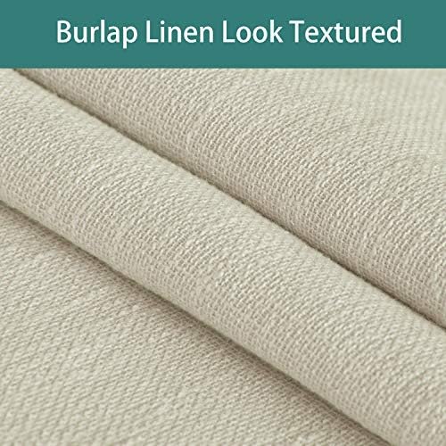 LORDTEX Linen Look Textured Blackout Curtains with Thermal Insulated