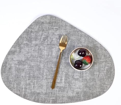 Daesar Dining Table Mat Set for 6, Waterdrop Placemats Solid Color