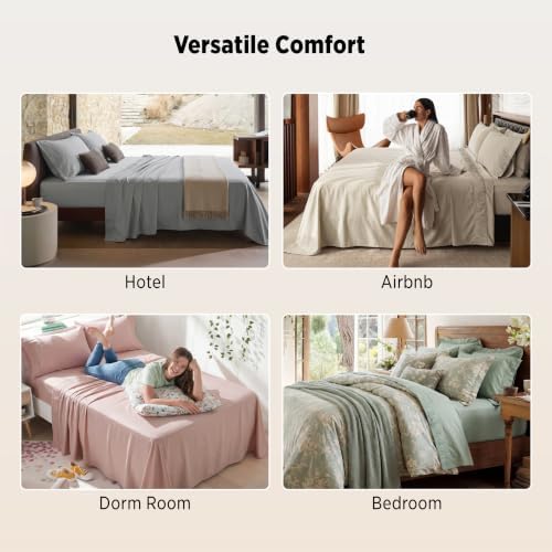 Bedsure Twin XL Sheets Dorm Bedding - 3 Pieces Soft Extra Long Twin