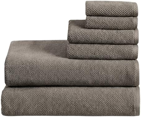 Great Bay Home 100% Cotton 6 Piece Bath Sheet Set - Absorbent