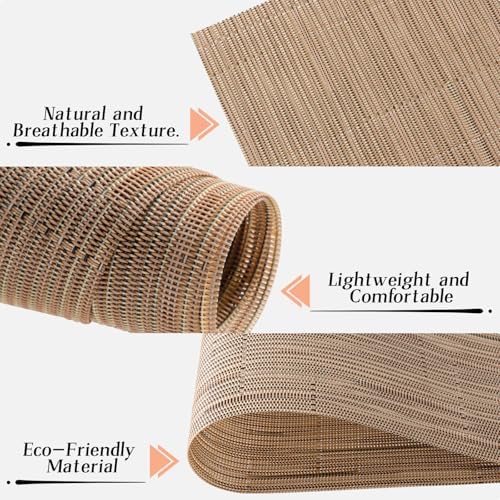 Timeet Placemats Set of 8, Heat Resistant Non-Slip Place Mats, Durable