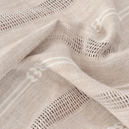 Beydodo Dining Room Table Cloth Round 70 inch, Linen Look with