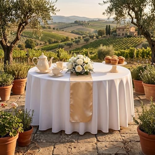 Restaurantware-Table Tek 12 x 108 Inch Table Runners, 10 Satin Long