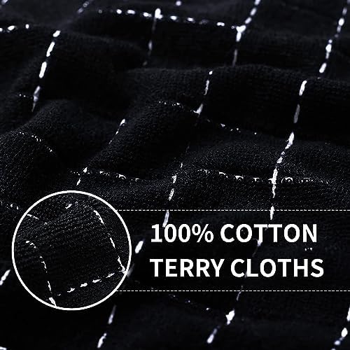 Kitinjoy 100% Cotton Terry Kitchen Dish Cloths, 12”x 12”, 8-Pack