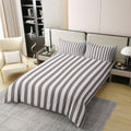 Feelyou Stripes Duvet Cover 100% Cotton King Size Geometric Bedding
