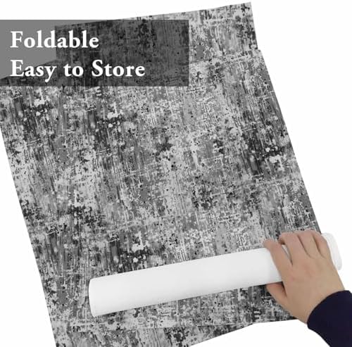 Placemats Set of 8, Black Grey Gradient Table Mats Washable Non-Slip