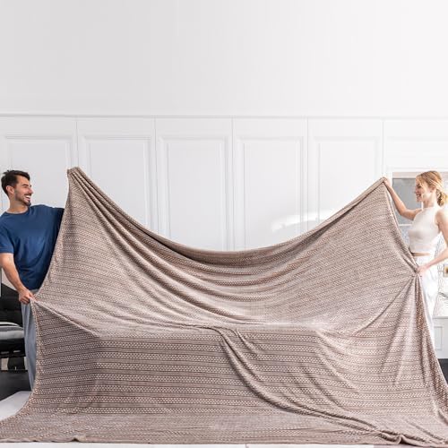 Soft Cozy 120x138 Inches Seamless Oversized King Fleece Blanket, 3D