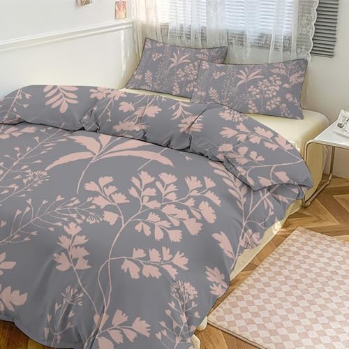INFLAG Floral Duvet Cover, 100% Soft Cotton 3 Pieces Floral Bedding