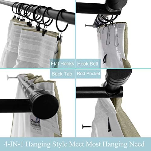 ChadMade 96 Inches Long Linen Curtains, 2 Panels 52Wx96L Taupe Grey