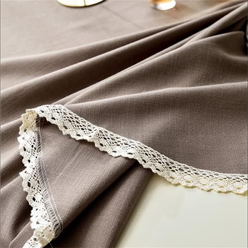 Linen Round Tablecloth Waterproof Wrinkle and Stain Resistant Washable