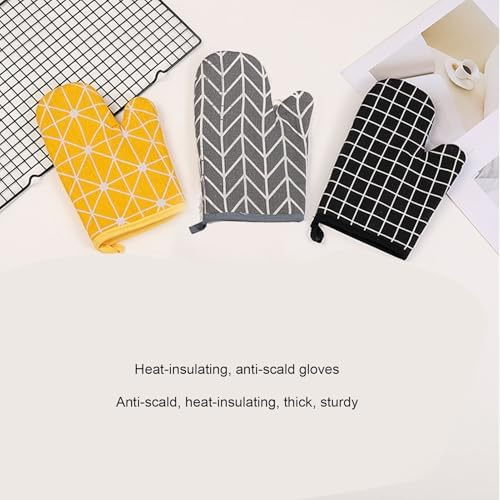 Pssopp Anti Scald Oven Mitts Set Oven Mitt Pot Holder Set, Anti Scald