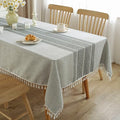 JIALE Tablecloths for Rectangle Tables,Cotton Linen Table Cloth