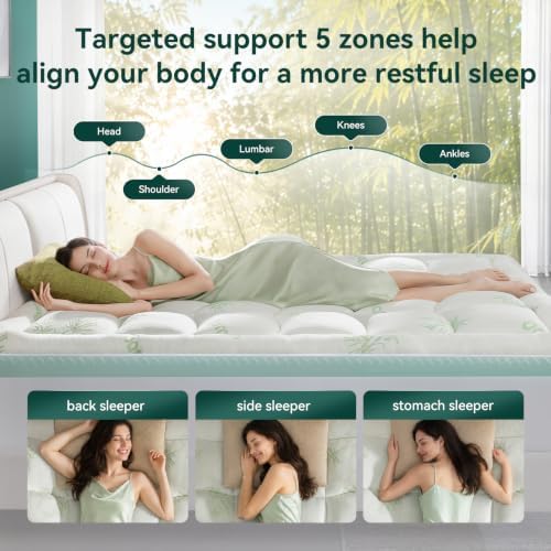 4-Inch Dual-Layer Bamboo Viscose Cooling Memory Foam Queen Mattress