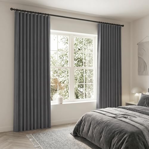 SHINELAND Drak Gray 120 Inches Long 2 Panels Set Thermal Insulated