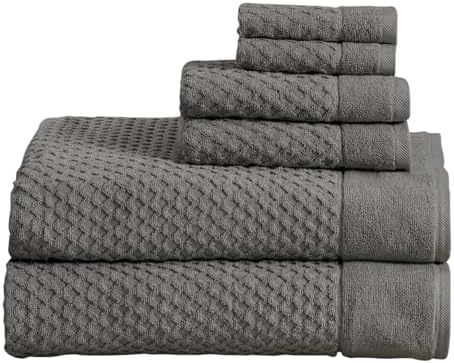 Great Bay Home Bath Towels - 100% Cotton 6 Piece Bath Sheet Set