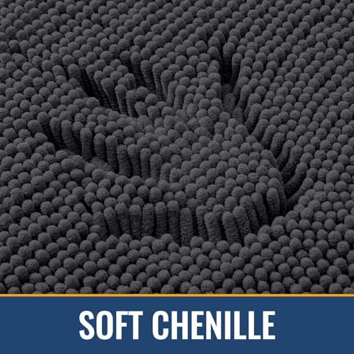Arotive Bathroom Rugs Sets 3 Piece, 41"x61"+51"x61"+61"x92", Dark Grey