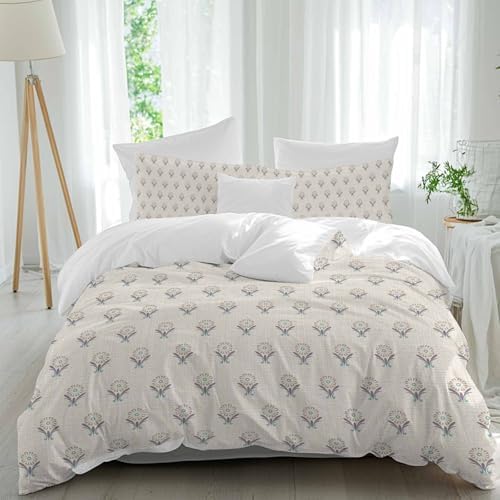 3 Piece Bohemia Duvet Cover Set Full Size,Microfiber Comforter/Quilt