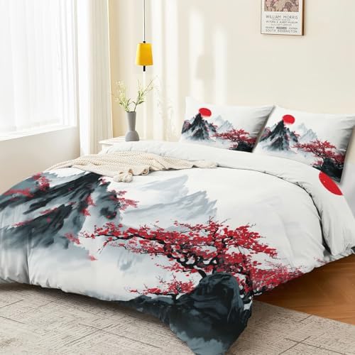 Traditional Duvet Cover Set California King, 3pc Reversible Retro