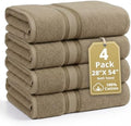 LANE LINEN Bathroom Towel Set 4 Piece Soft Absorbent Quick Dry - Taupe
