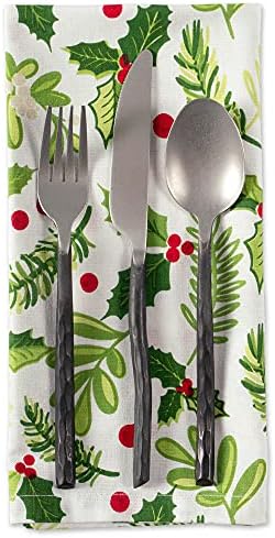 DII Boughs of Holly Collection Decorative Holiday Dining Table &