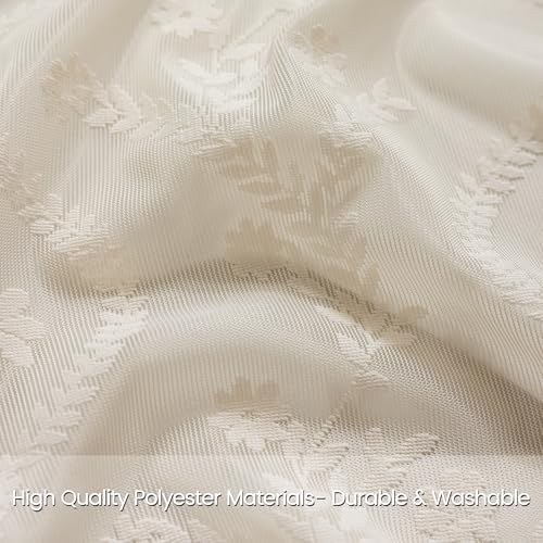 WAZZIO Boho Lace Curtains 2 Panels 108 Inches -Cute Vintage Victorian