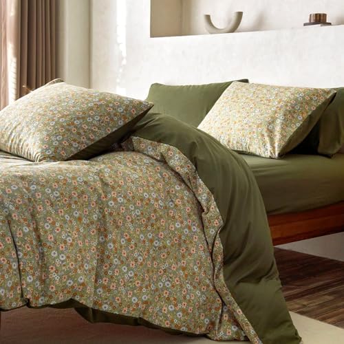 Wake In Cloud - Floral Duvet Cover Set, Cute Vintage Flower