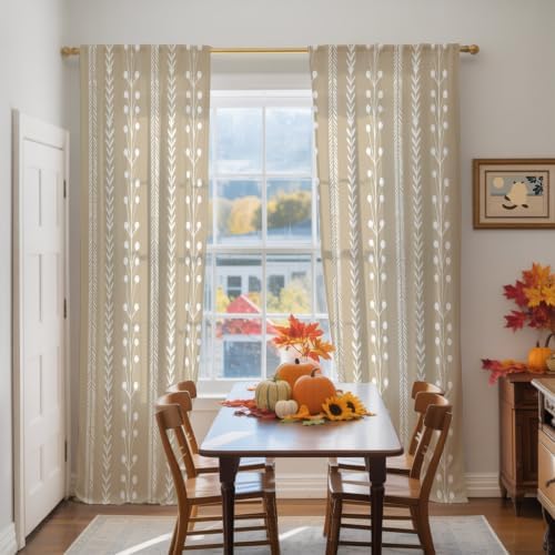 Modern Minimalist Sheer Curtains 108 Inches Long, Farmhouse Simple