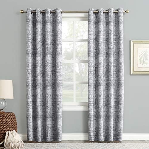 Sun Zero - 51948 Darren Distressed Woven Jacquard Blackout Grommet
