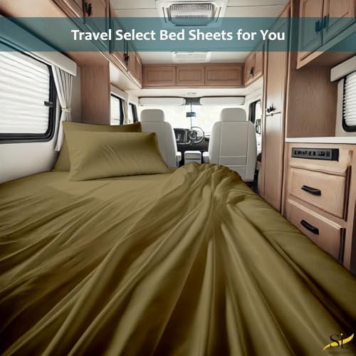 Shreem Linen RV Short Queen Sheets 60x75, 100% Egyptian Cotton 4-Piece